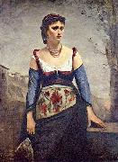 Jean-Baptiste-Camille Corot Agostina, die Italienerin France oil painting artist